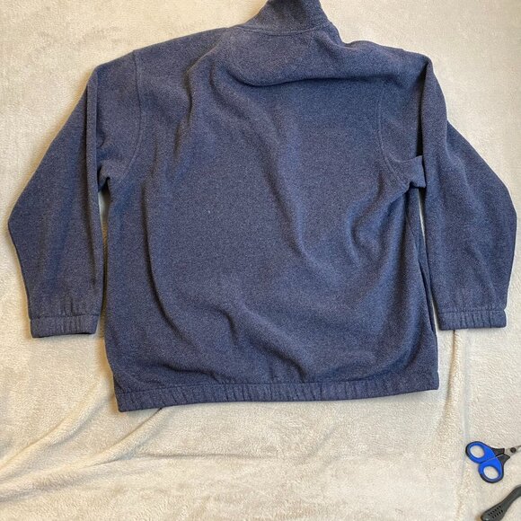 Ocean Pacific Men's Blue Quarter-Zip Fleece Pullover XL Gray and Warm - Picture 8 of 8